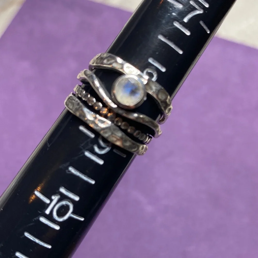 Grace & Heart G&H BEACHCOMBER Ring SIZE 8 .925 SS MOONSTONE BRAND NEW TOP SELLER
